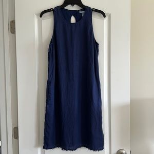 Tommy Bahama Two Palms Linen Shift Dress, size XS, navy